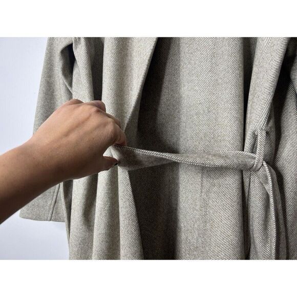 Elizabeth & James Women Belted Pea Coat XL  Brown Corpcore Formal Professional - Picture 10 of 15